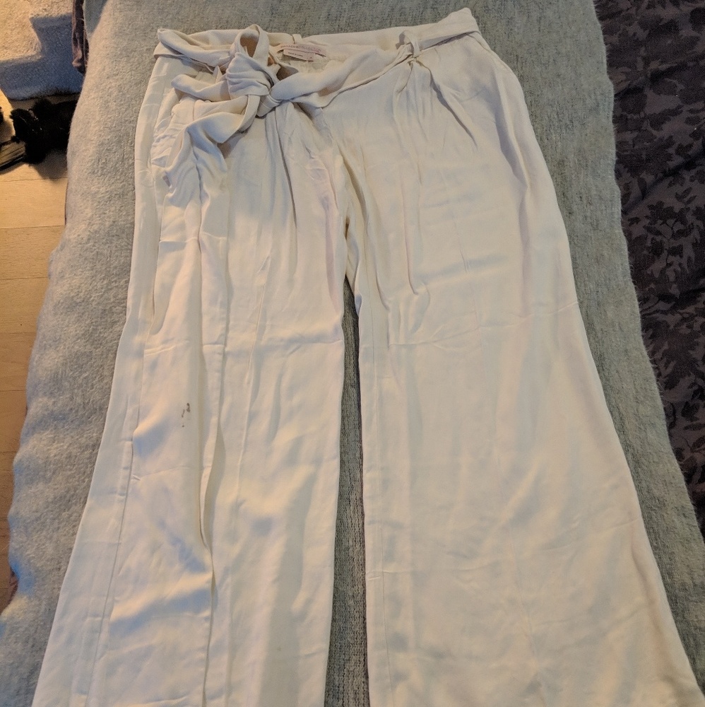 Max Azria Collection Cream Wide Leg Trousers